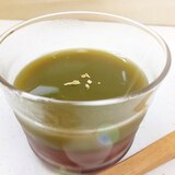 食物繊維とリラックス効果！抹茶とこしあんの寒天♪